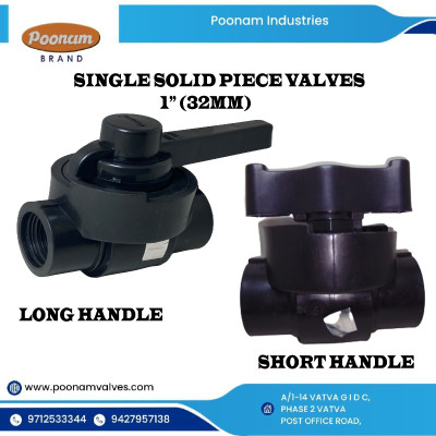 SINGLE PC VALVES SCREW END,  LONG HANDLE / SHORT HANDLE